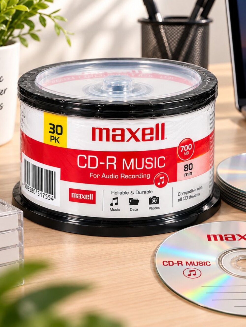 Maxell CD-R Music Gold 30 Pack 700MB 80 Min 32X Recordable Audio CDs